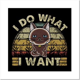 I Do What I Want Cat Funny Humor Posters and Art